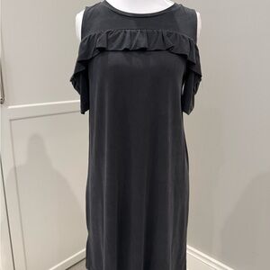 LOFT Black Cold Shoulder Dress